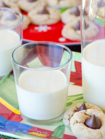 homemade eggnog on a plate with cookies