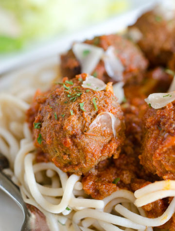 Spaghetti and meatballs.